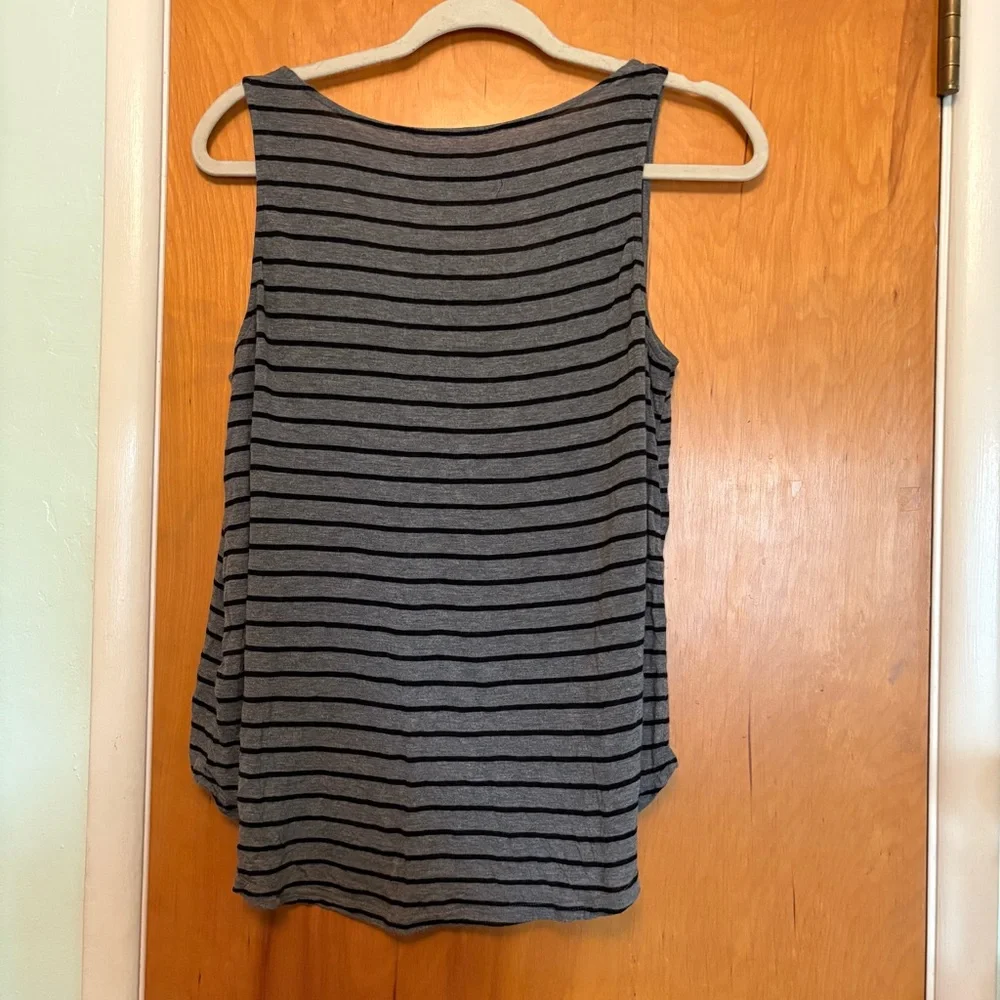 Striped Button Tank - Picture 2 of 4